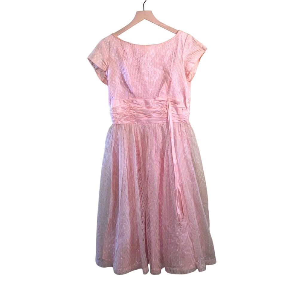 VNTG 1960’s coquette fairy princess cottagecore pretty pink party dress